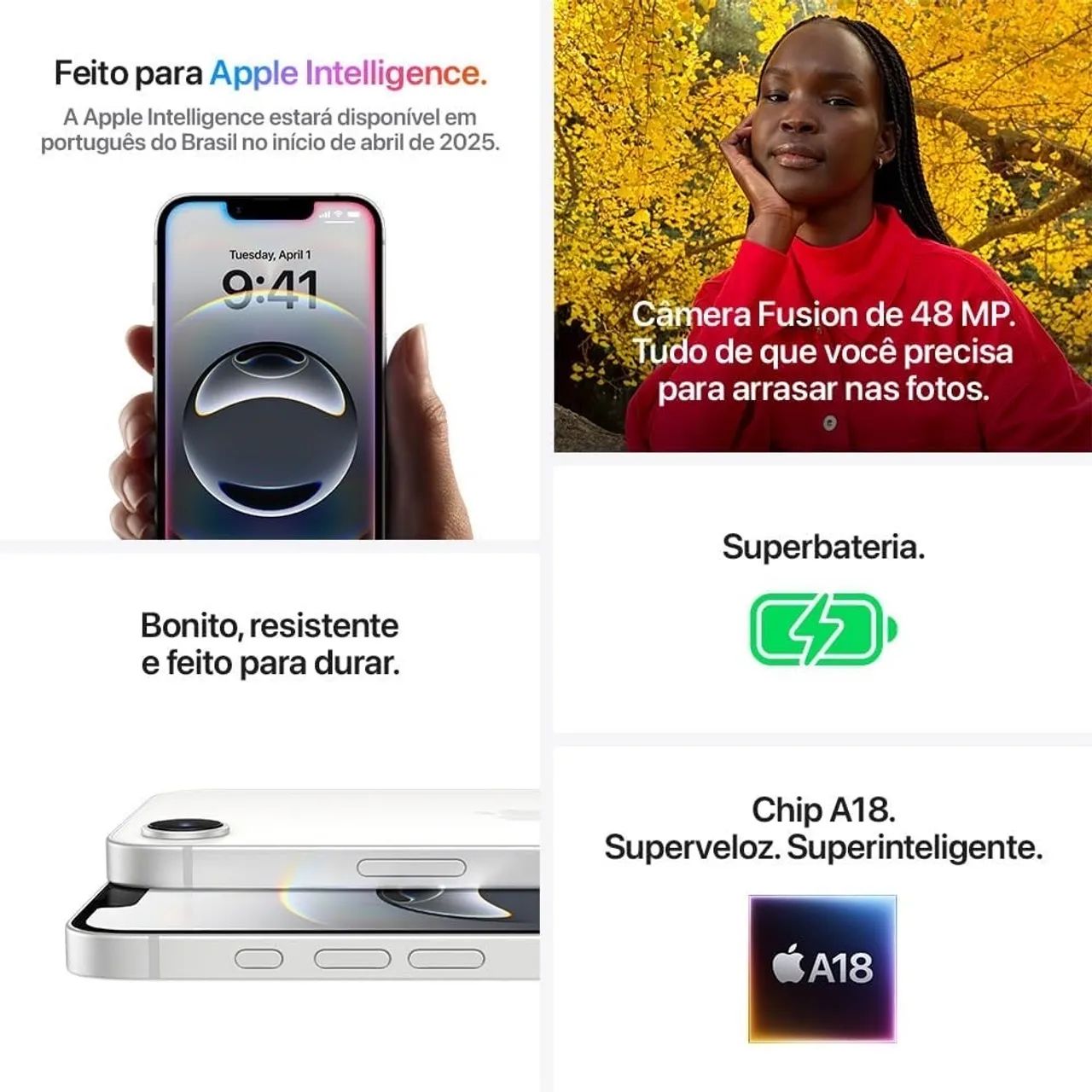 iPhone 16e, Black, 256GB novo - Foto 4