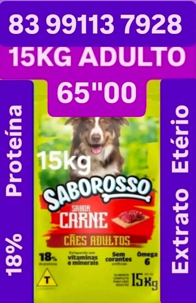 *PROMOÇÃO* RAÇÃO 15Kg Adulto Aparti *65"00* - Foto 2