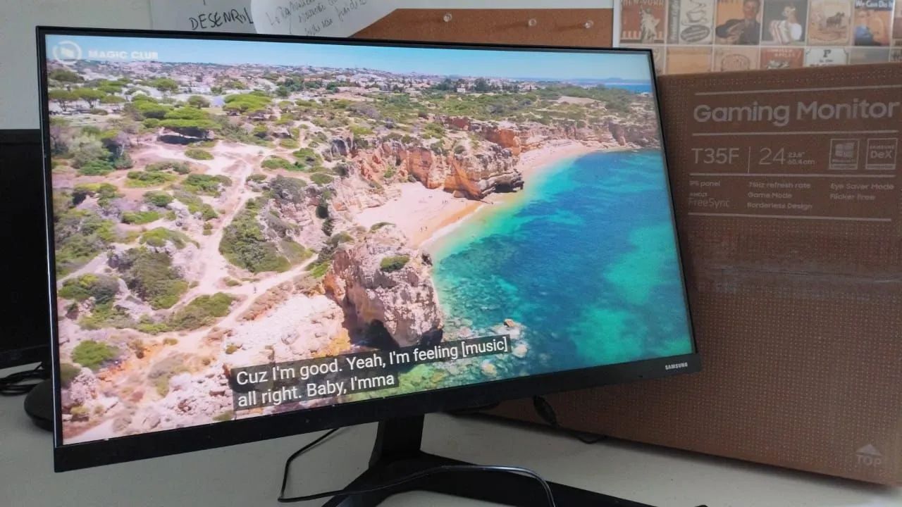 Monitor Samsung T35F 24? Full HD IPS 75Hz - Caixa e Nota Fiscal
