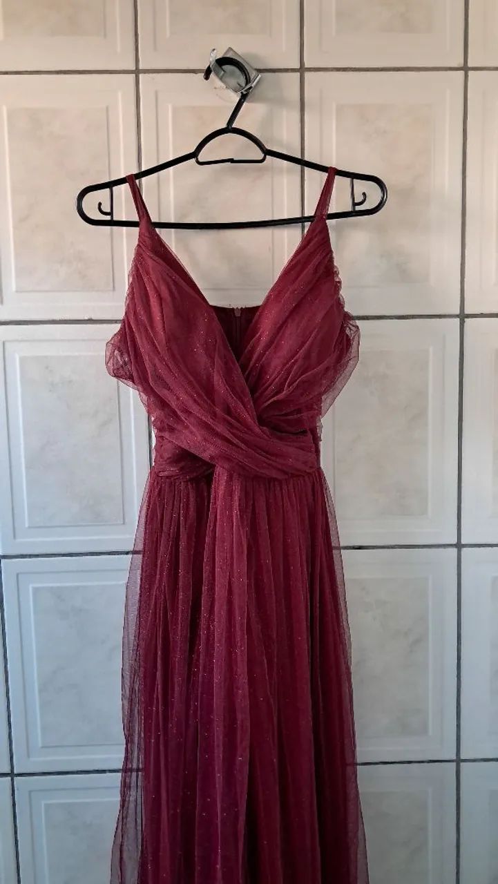 Vestido de Festa Vinho/marsala P - Foto 2