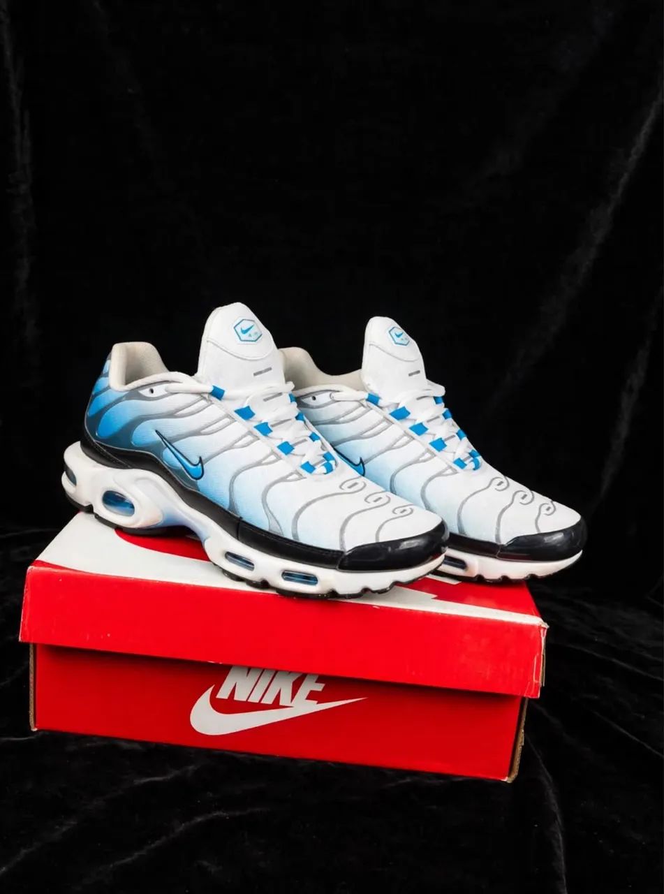 Vendo Nike Air Max Plus TN Branco Azul 1 linha