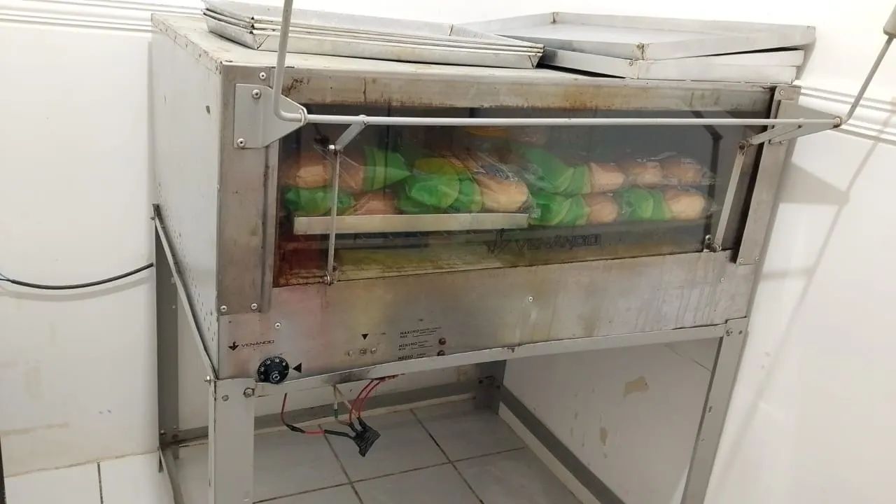 Forno + batedeira + bandejas assar pão 