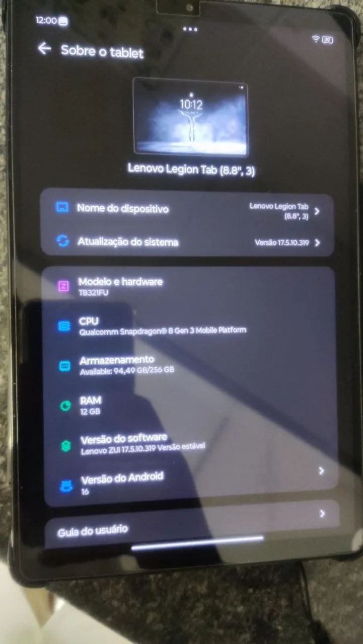 Tablet y700 Gen 3 12/256  - Foto 4
