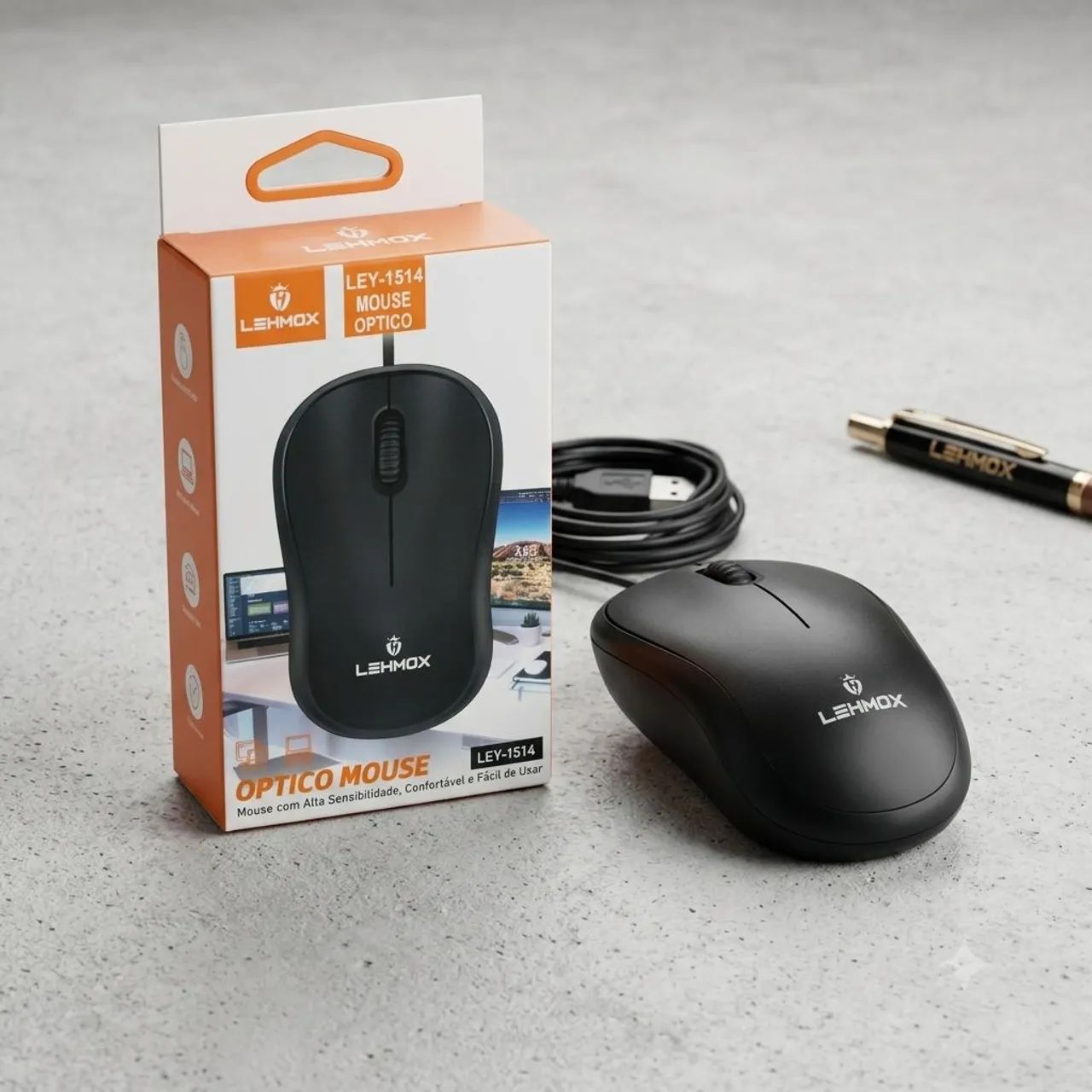 Mouse Óptico Lehmox Ley-1514 USB 3.0/2.0