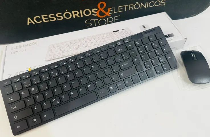 Kit Teclado sem fio + Mouse Sem Fio Wireless - Foto 2