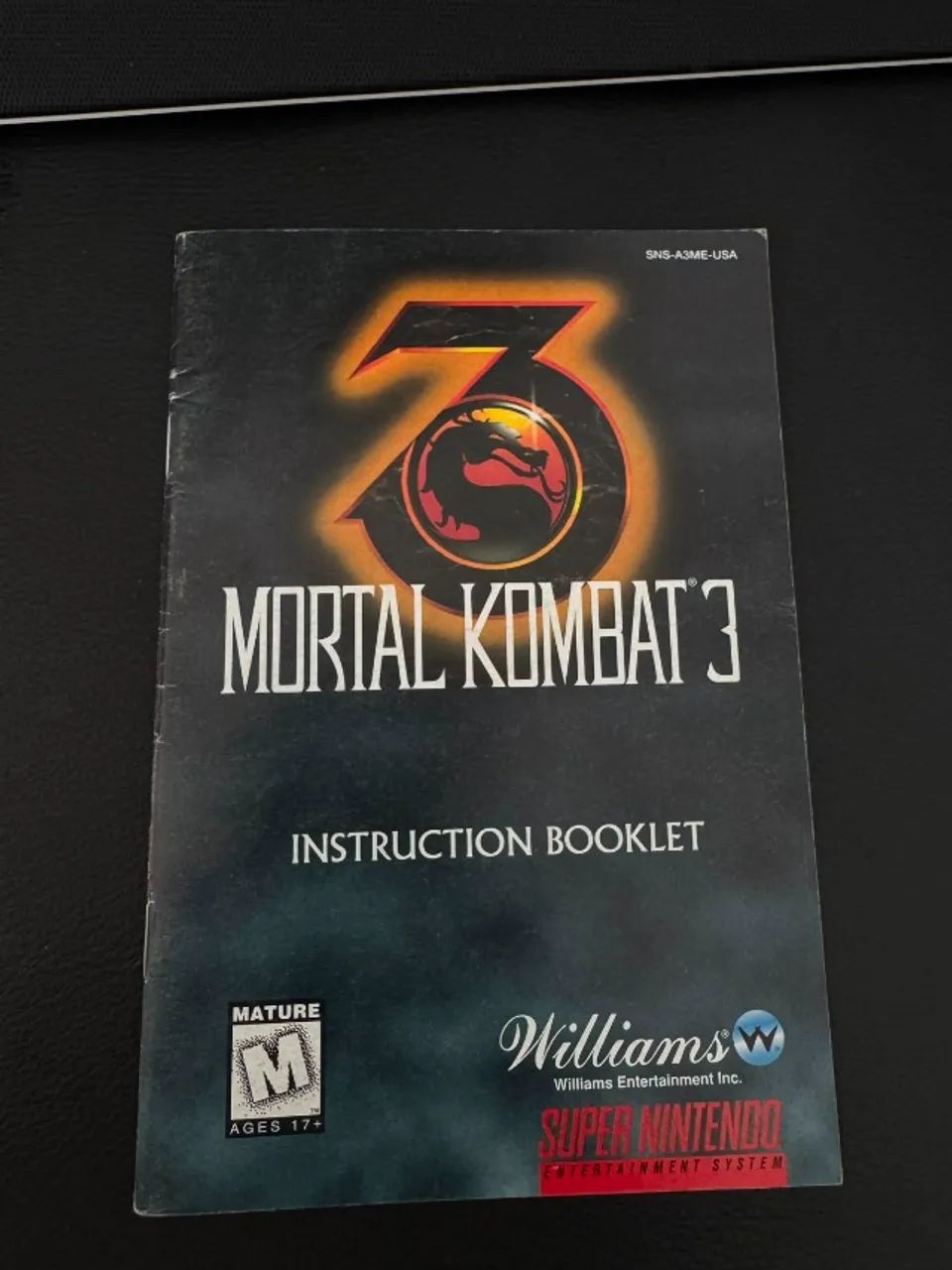 Manual Mortal Kombat 3 Super Nintendo Original