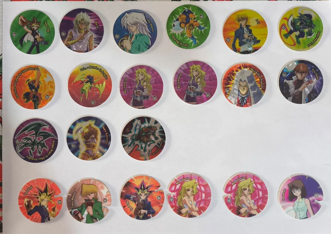 Tazos Yu-Gi-Oh Magic e Arma e Voa 
