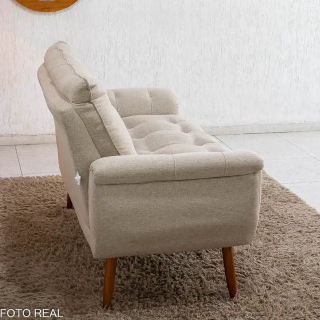 Poltrona Xangai 2 Lug.  Linho   Novo   Pronta Entrega - Foto 4