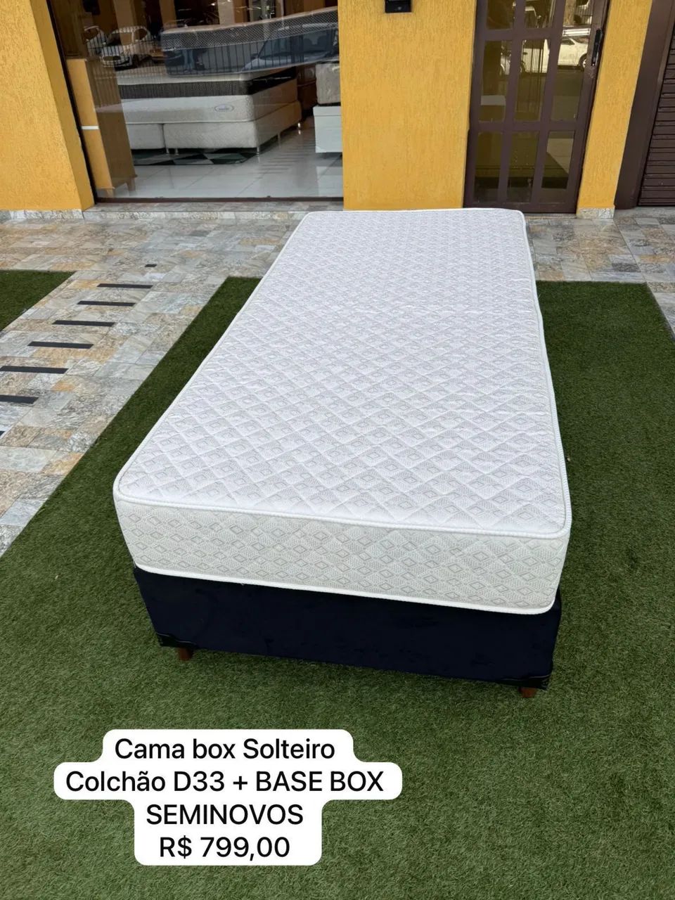 Cama de Solteiro com colchão D33 Seminovo - Entrego! 