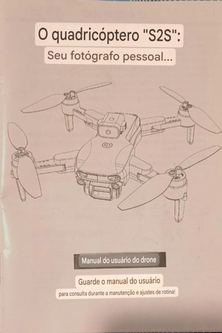 Drone S2S Completo com 4 Baterias, cabo USB, jogo de chave e Bolsa de Proteção e Manual. - Foto 4