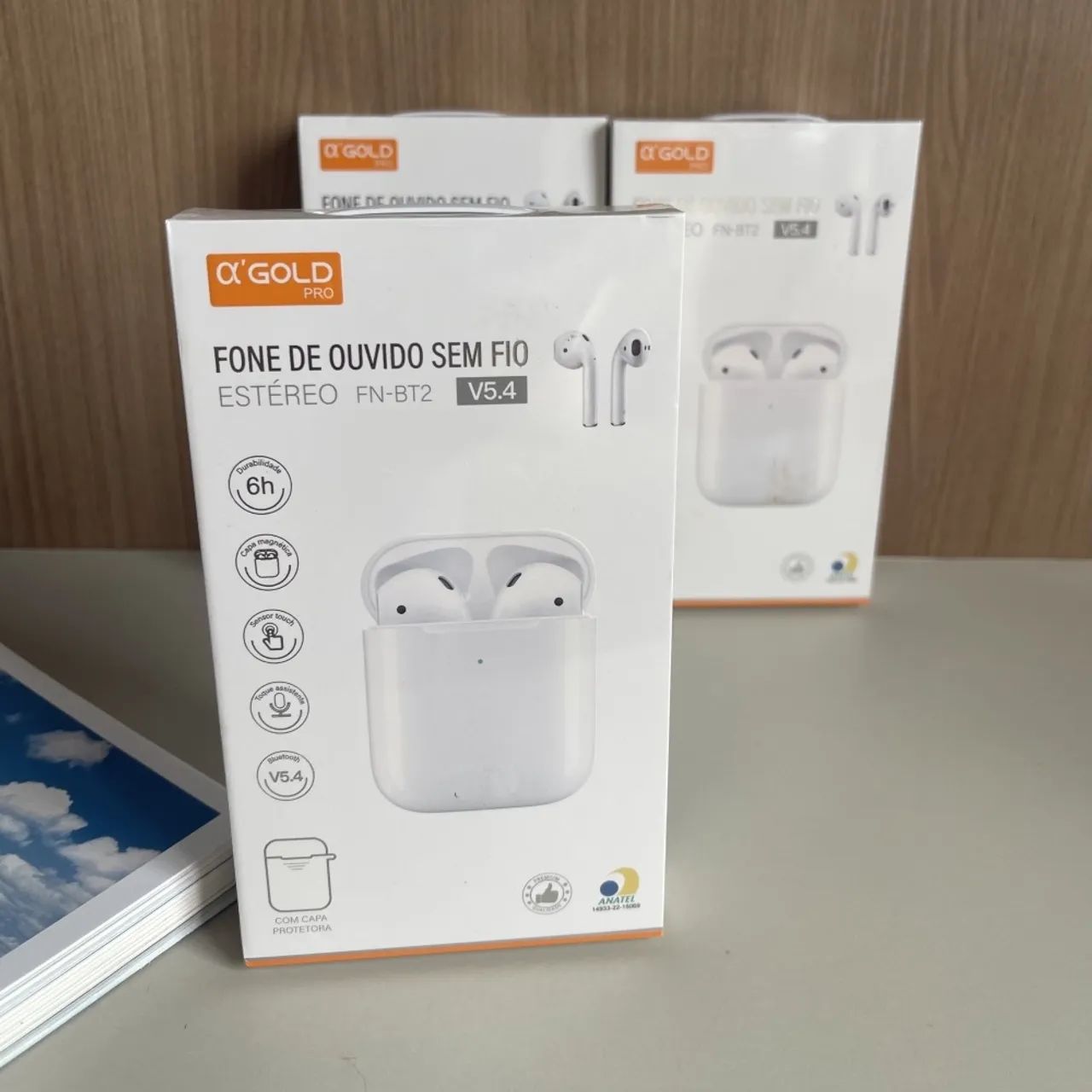Fone Bluetooth Sem Fio Estéreo V5.4 com Estojo - Foto 3