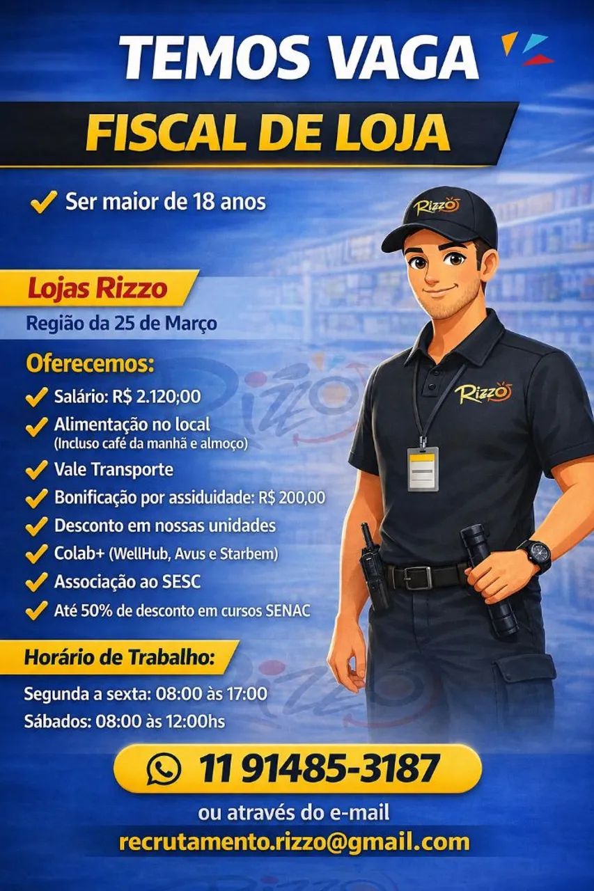 VAGAS 25 DE MARÇO 