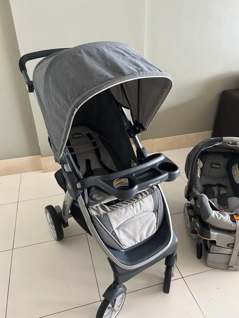 Carrinho de bebê 3 em 1 CHICCO BRAVO - Foto 4