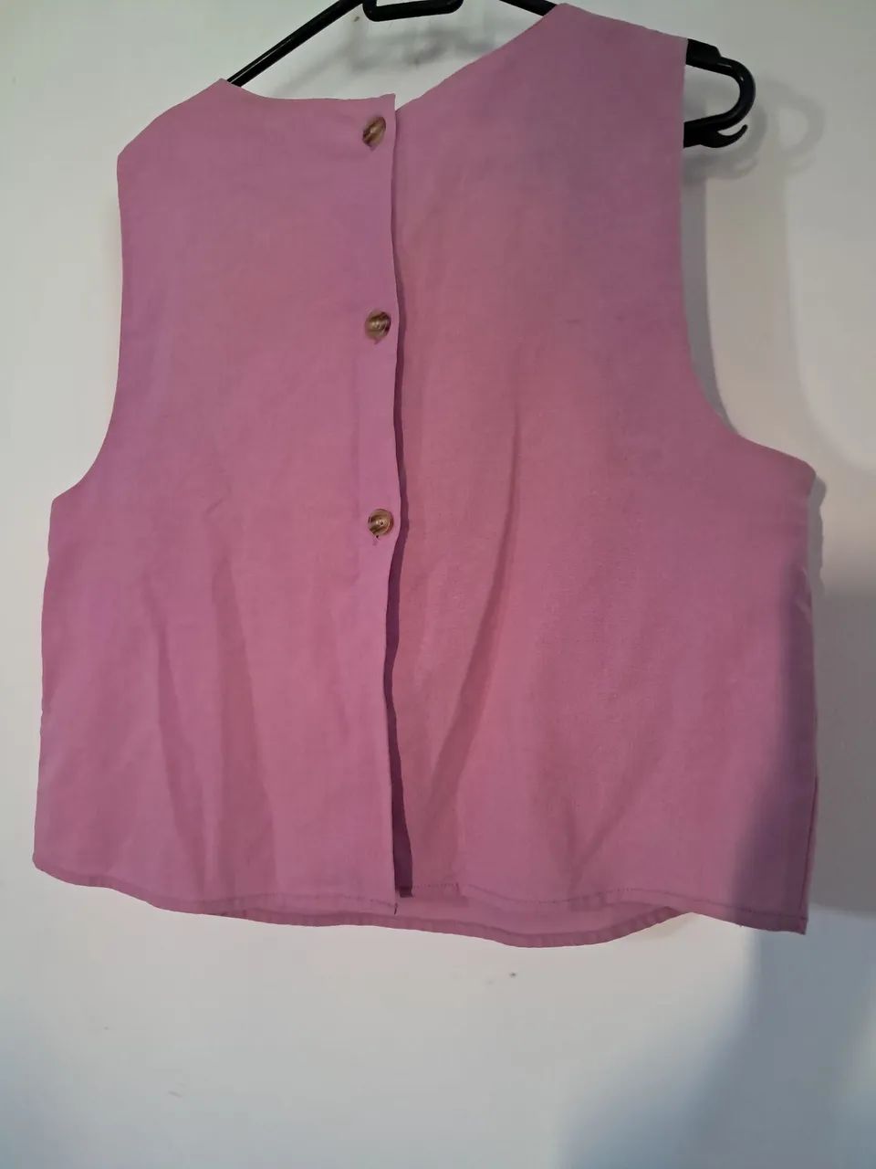 Blusa de tecido Rosa P - Foto 3