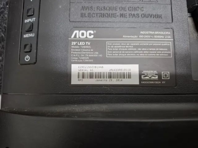 TV LED AOC 29" | Seminova, em Perfeito Estado e com Controle - Foto 2