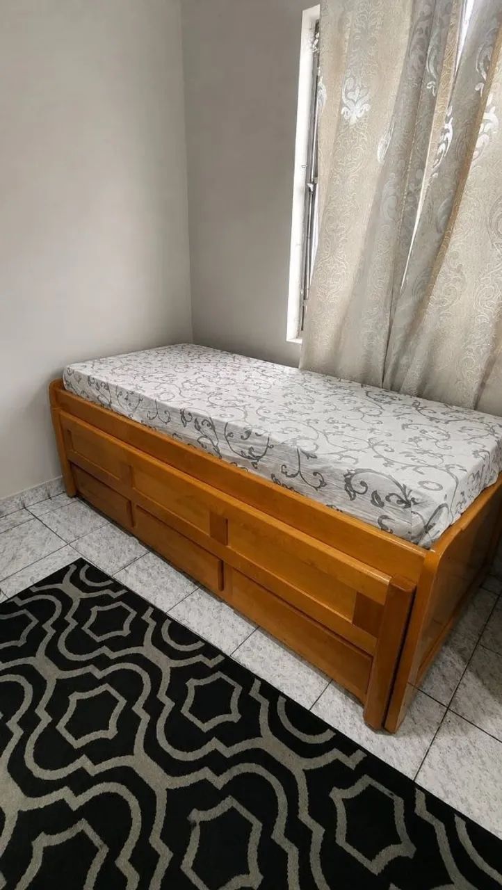 Cama Solteiro Bicama de Madeira Maciça com 3 Gavetas - Foto 2