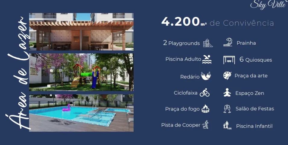 Apartamento no Sky Ville, 2 dormitórios (57,61m²)  - Barra Velha/SC - 3º andar. - Foto 3