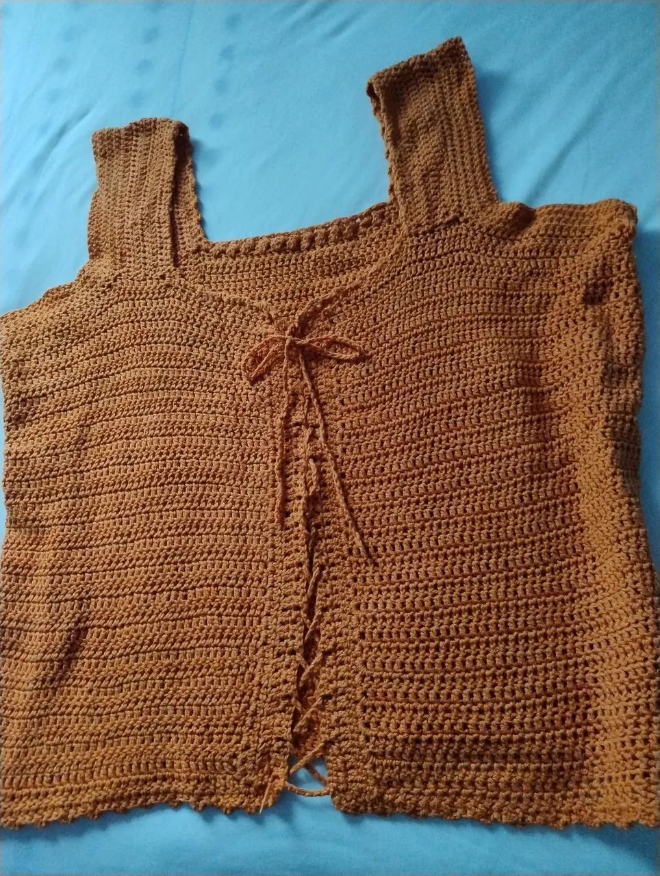 Blusa de alças em crochê  - Foto 5