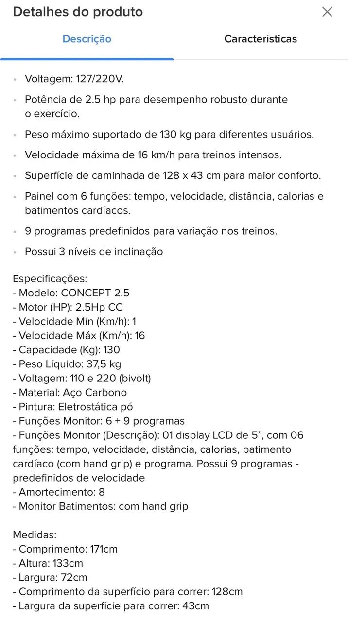 Esteira ergométrica elétrica  - Foto 2