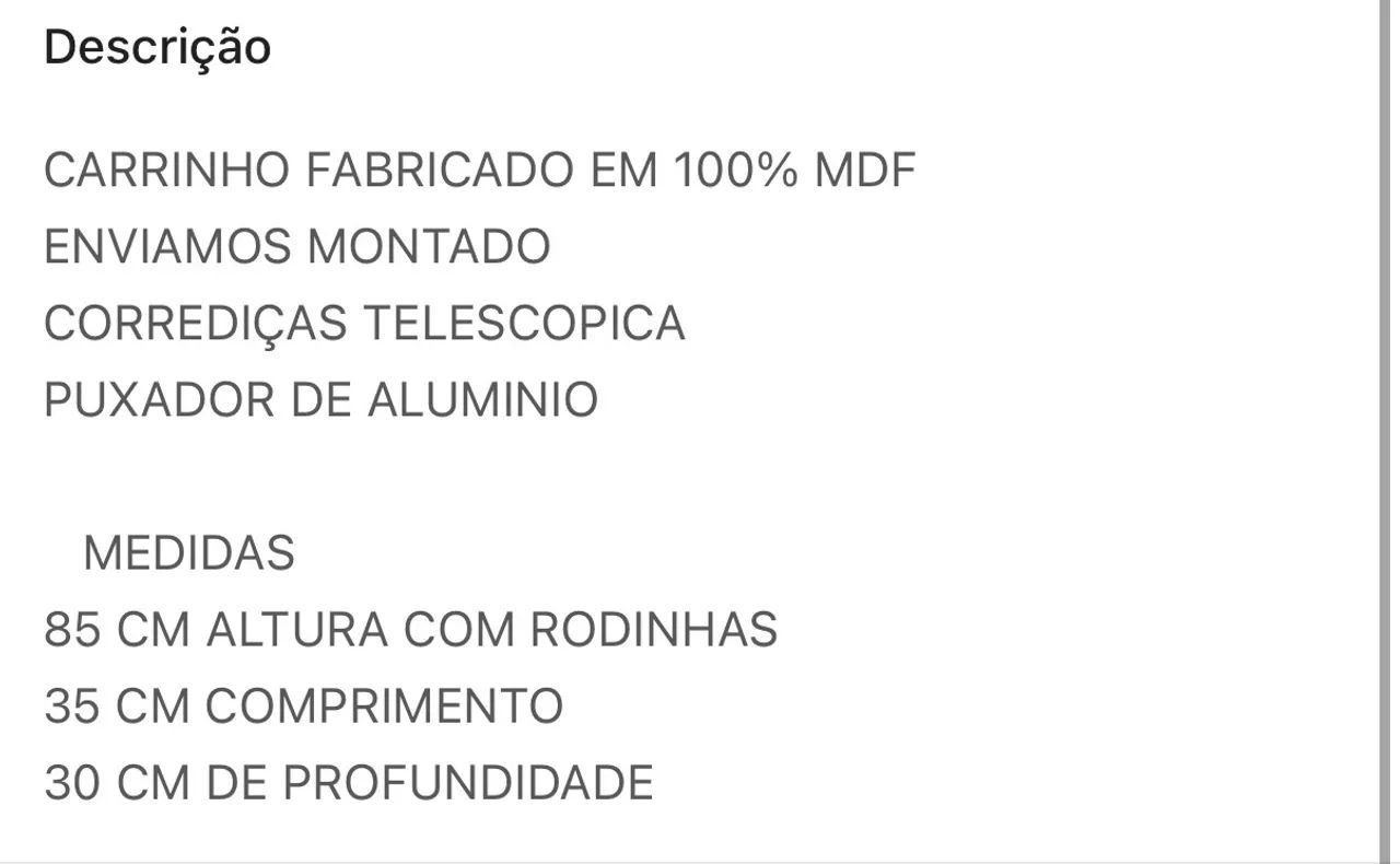 Carrinho auxiliar  - Foto 3