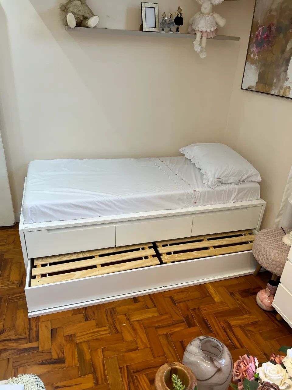 Cama com 3 gavetas e cama auxiliar  - Foto 5