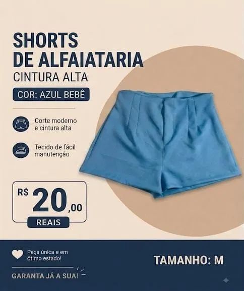 Short alfaiataria