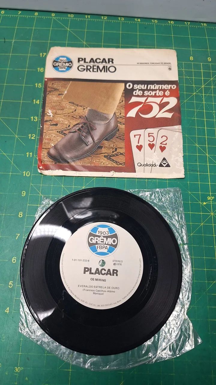 Vinil Placar Compacto Simples Álbum Hino grêmio 