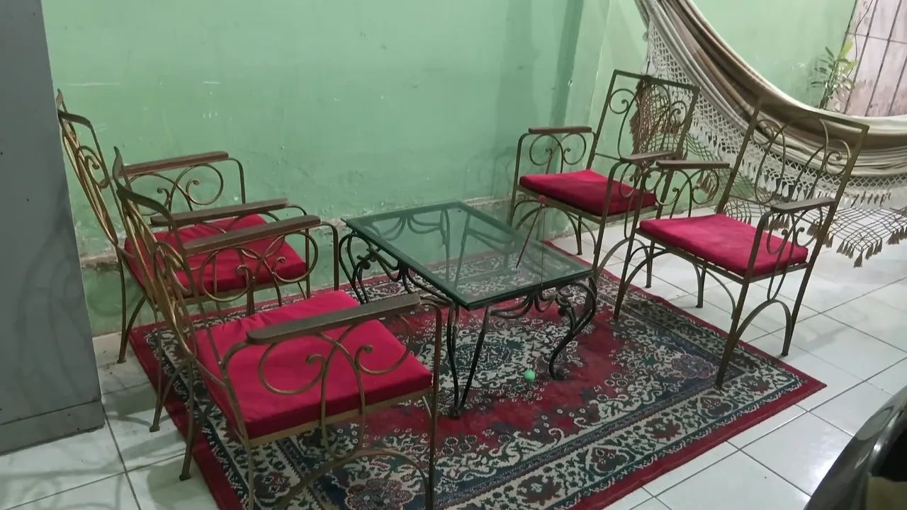 Cadeiras de Ferro com Mesa de centro - Foto 2