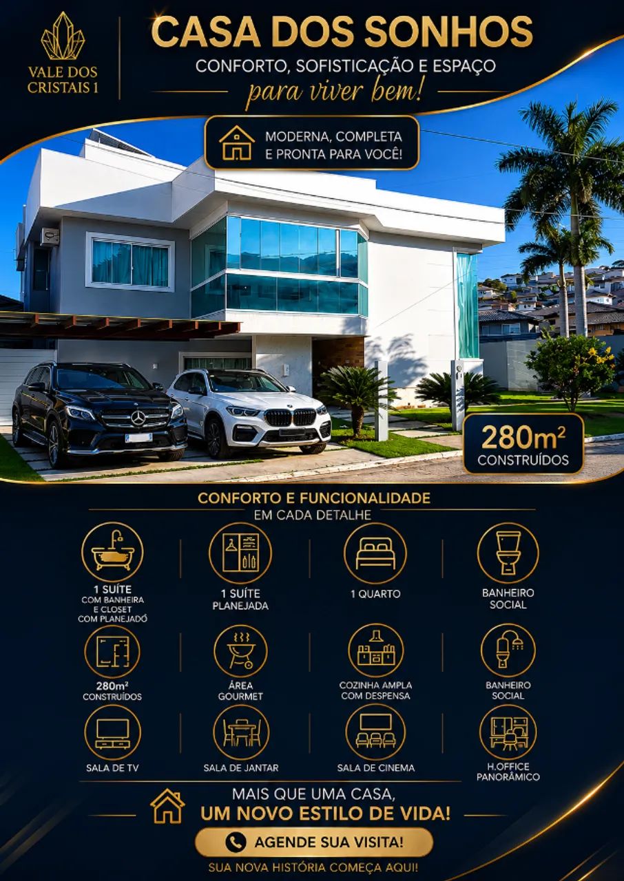 oportunidade casa sofisticada no vale dos cristais 1