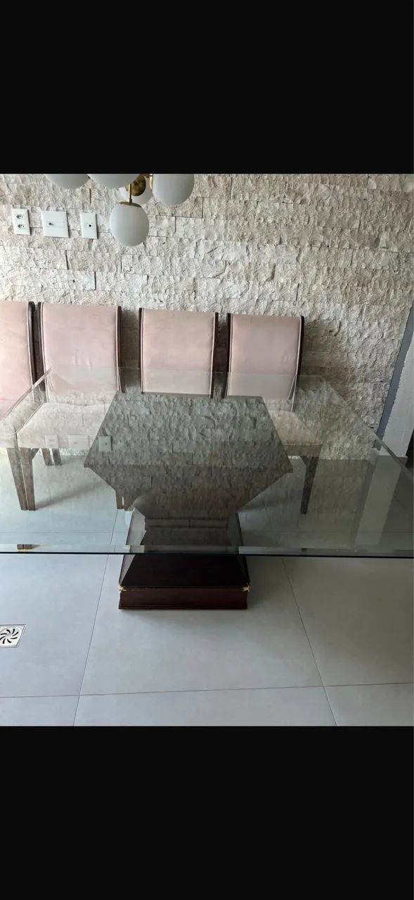 Mesa de vidro com 8 lugares  - Foto 4