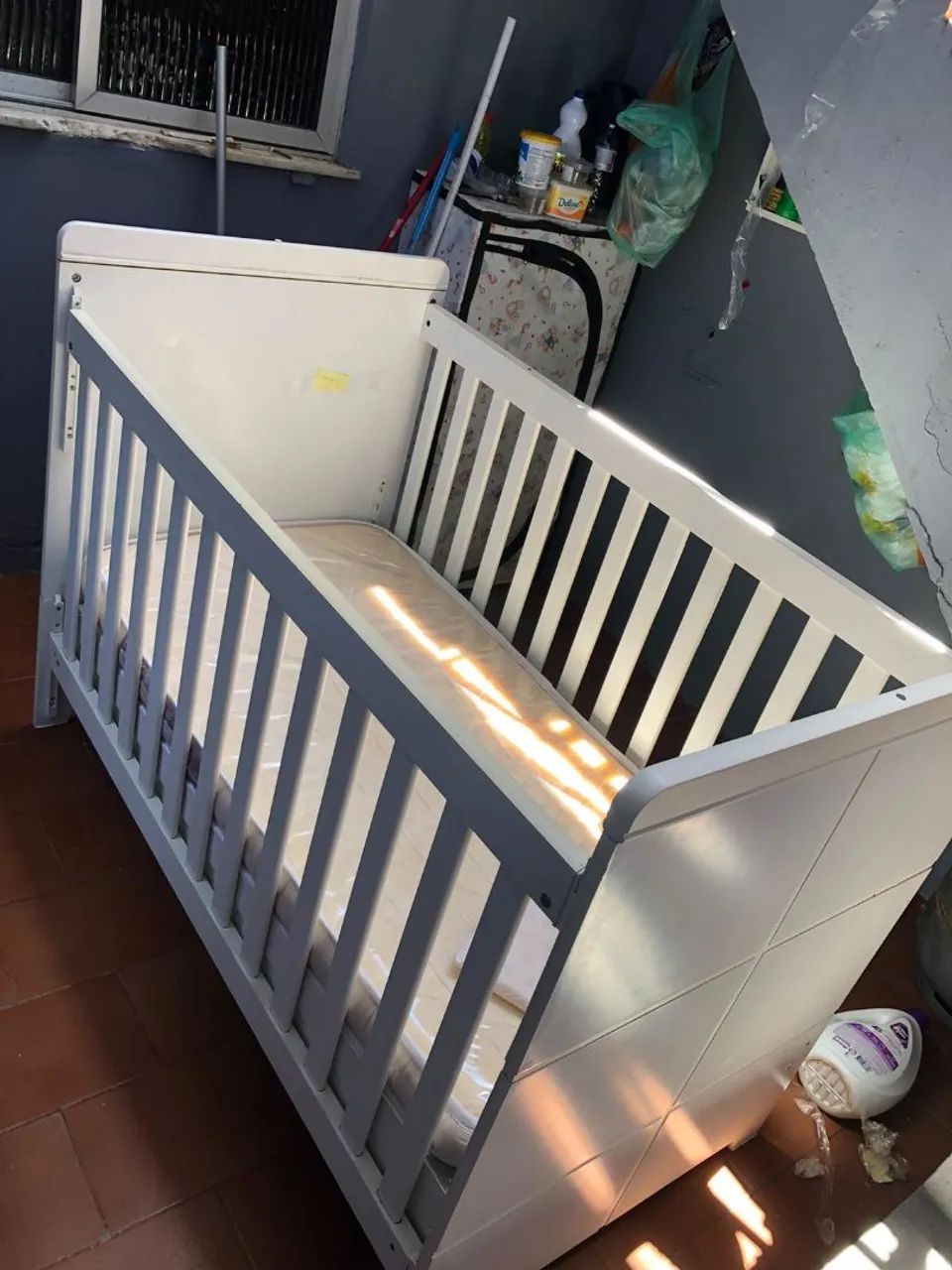 Berço Infantil Branco com Colchão  - Foto 4