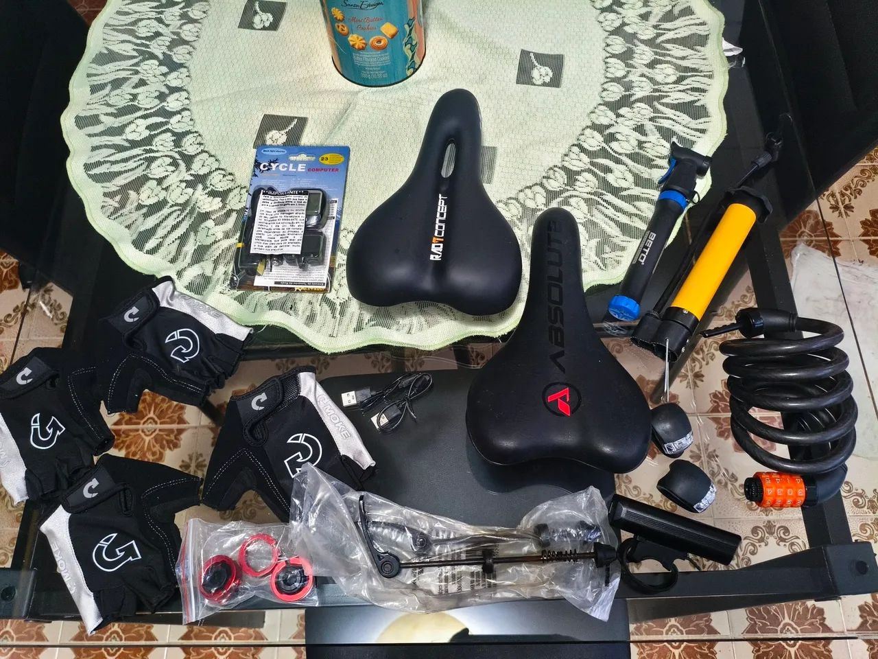 Itens disponíveis para bike 