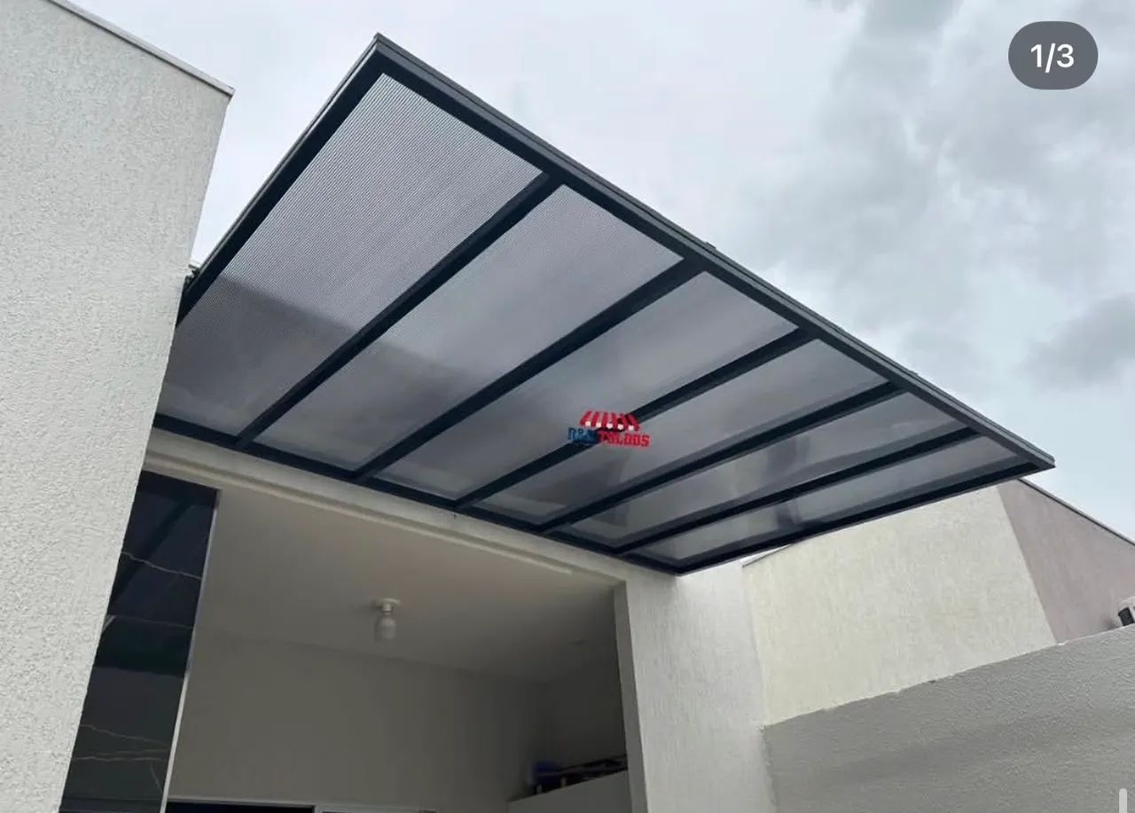 Toldo de alumínio e policarbonato  - Foto 3