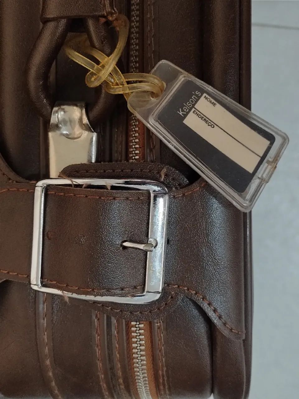Conjunto de Malas de Couro Vintage (década de 70) - Foto 5