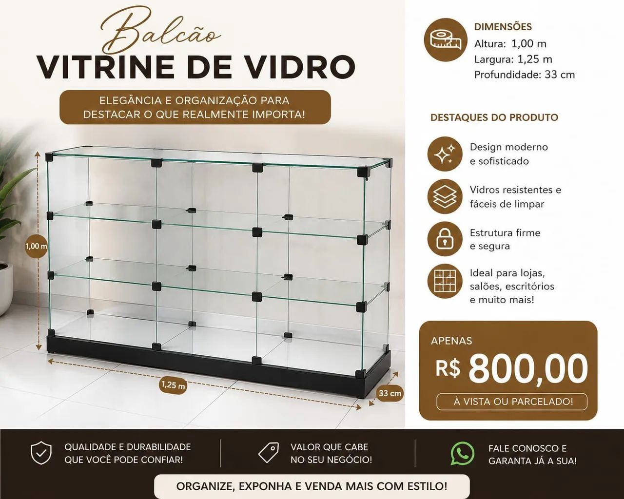 Balcão de vidro 