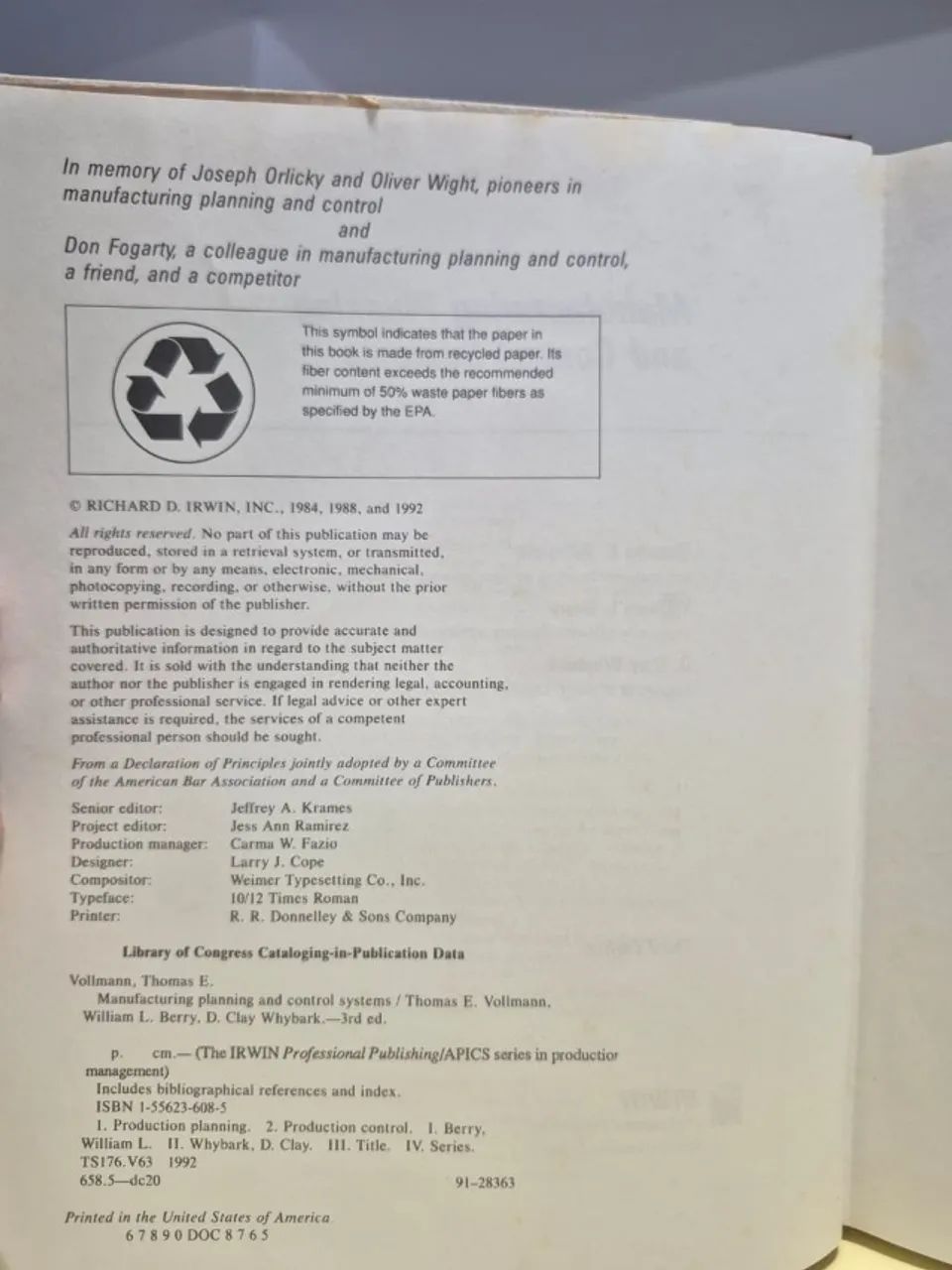 Manufacturing Planning and Control Systems - Vollmann | PCP - Foto 5