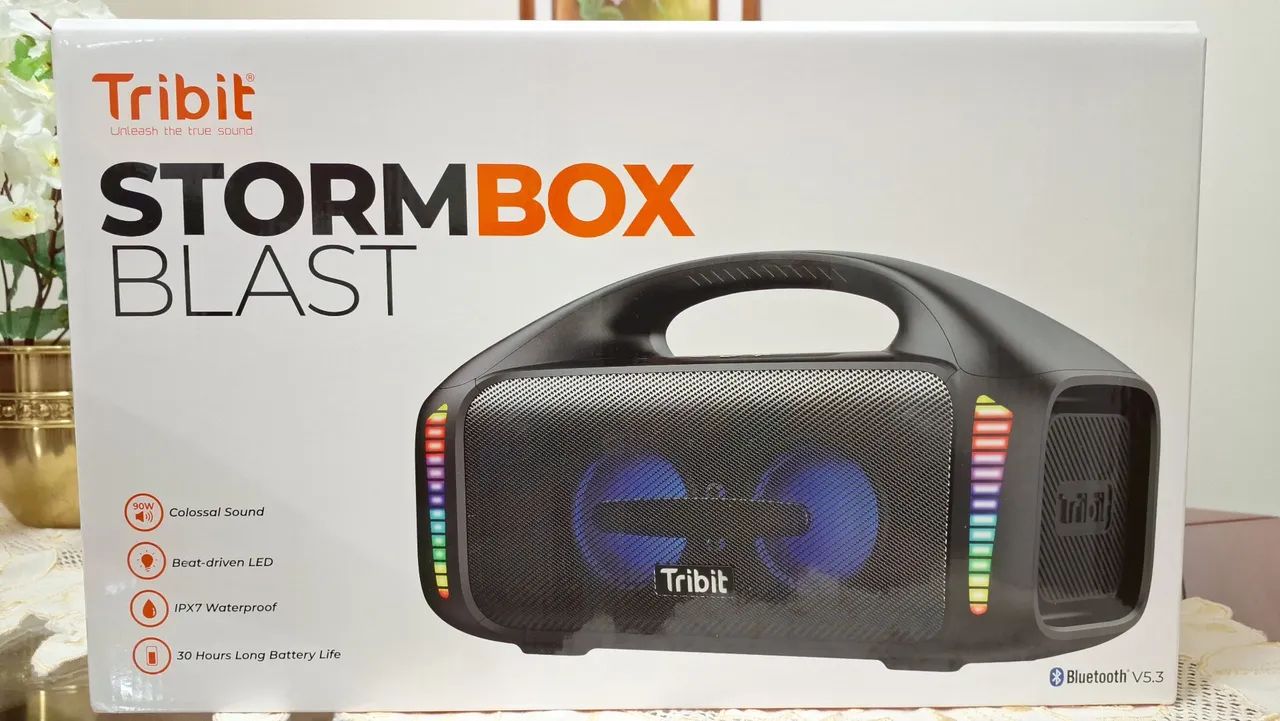 Caixa de Som Tribit Stormbox Blast, 90W, IPX7, Bluetooth 5.3