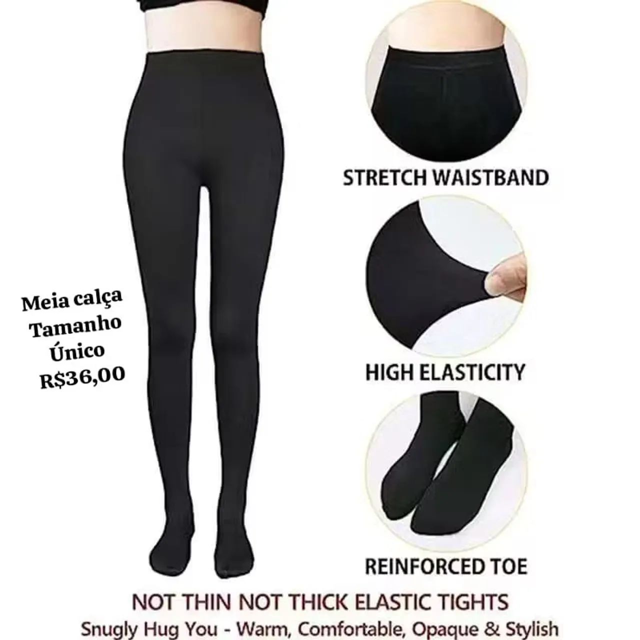 Meia-calça feminina minha premium importada - Foto 3