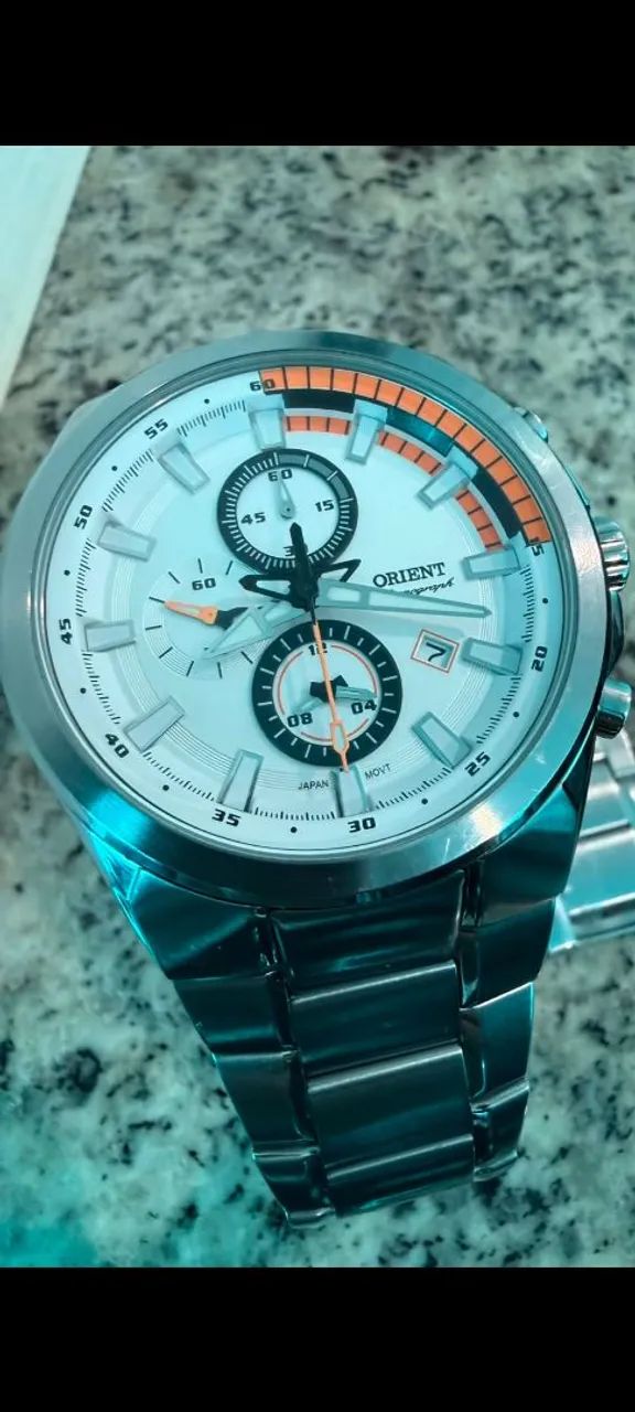 Orient cronógrafo aço inox  - Foto 3