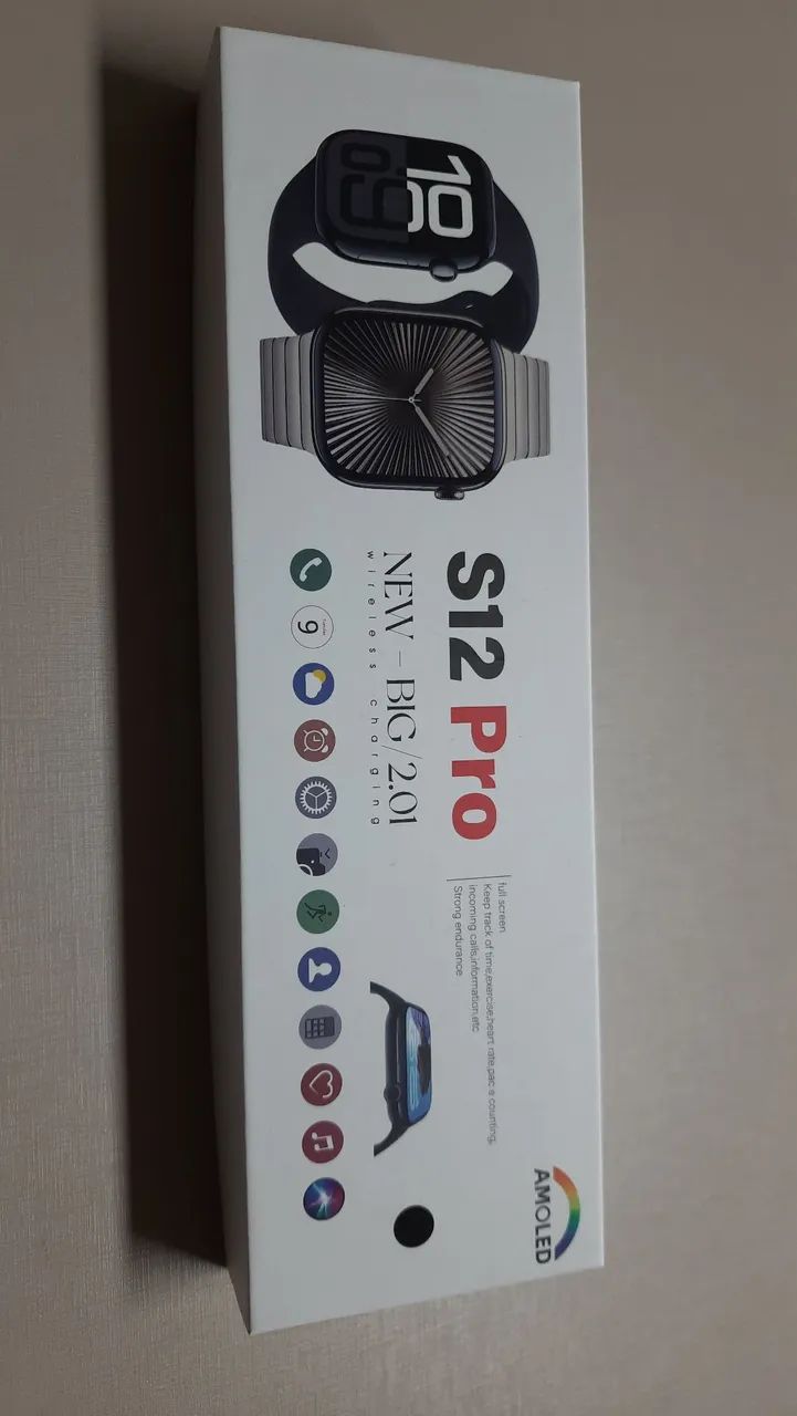 Smartwatch S12 Pro com Tela AMOLED de 2.01 polegadas - Praticamente Novo! - Foto 3