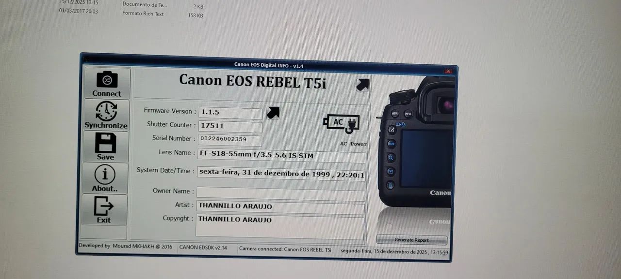 Câmera Canon T5i - Foto 3