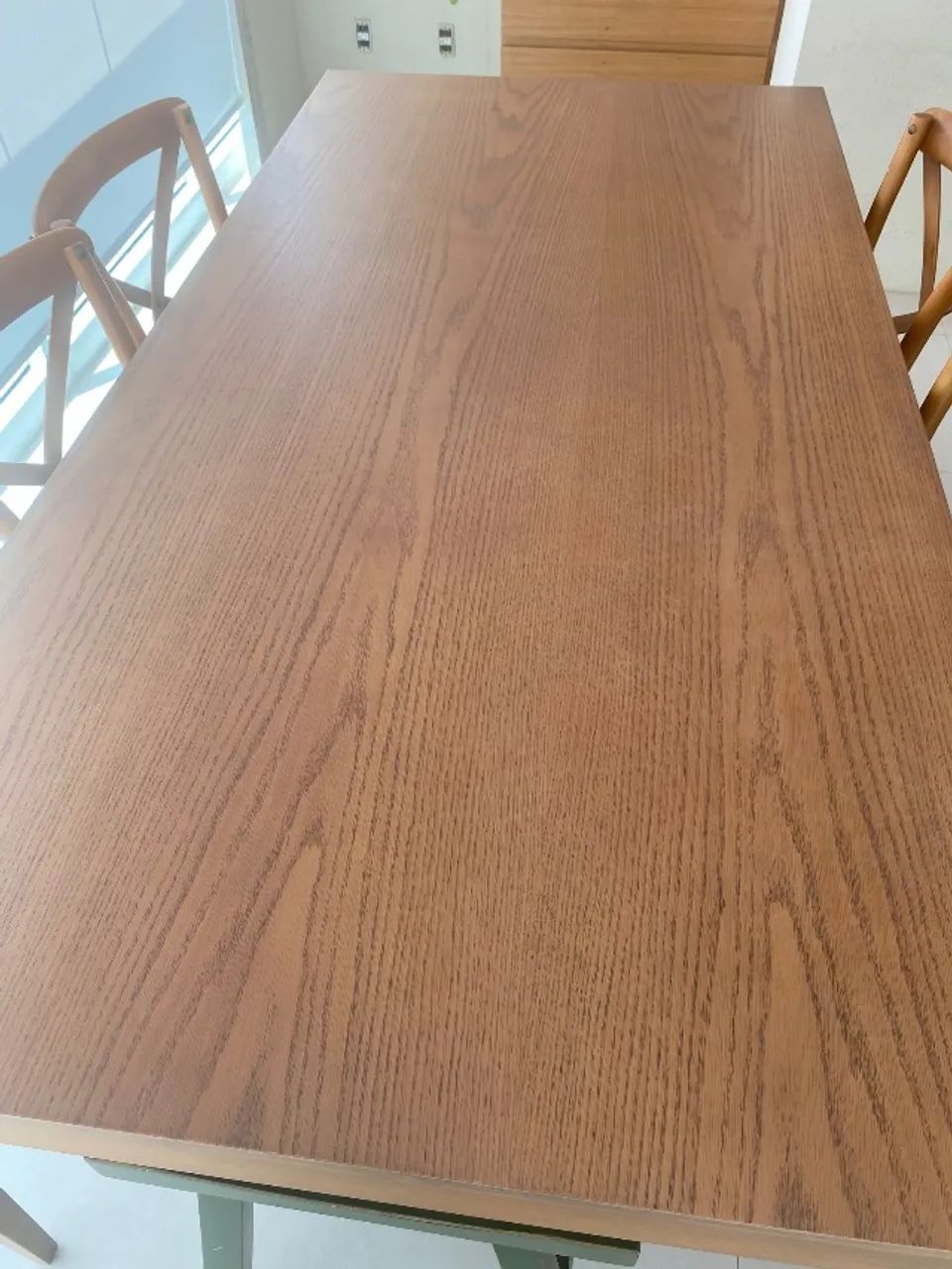 Mesa de jantar retangular de lâmina natural Carvalho -Líder  - Foto 2