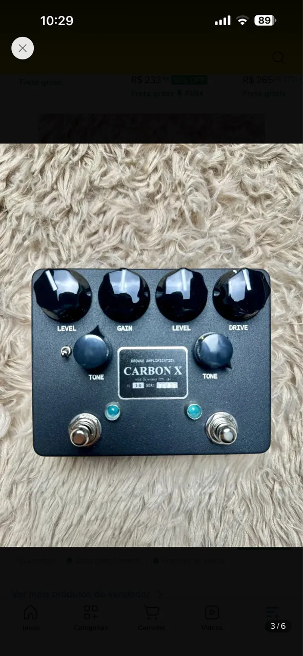 Pedal Carbon X Browne Amplification Dual Overdrive - Instrumentos