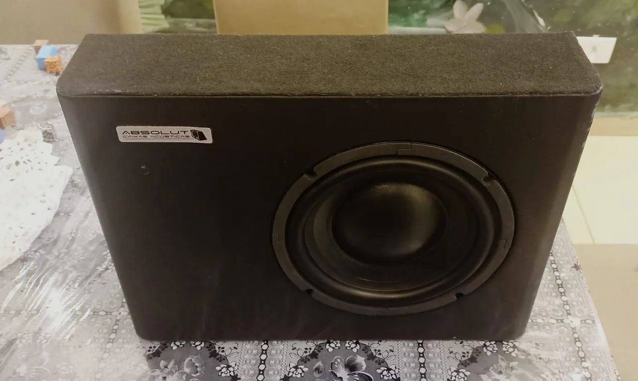 Caixa De Som Subwoofer Amplificada Automotiva Slim 8 Polegadas Absolut - Perfeita! - Foto 2