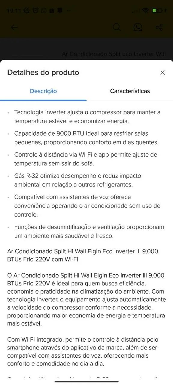 Vendo ar condicionado elgin 9000BTUs - Foto 5
