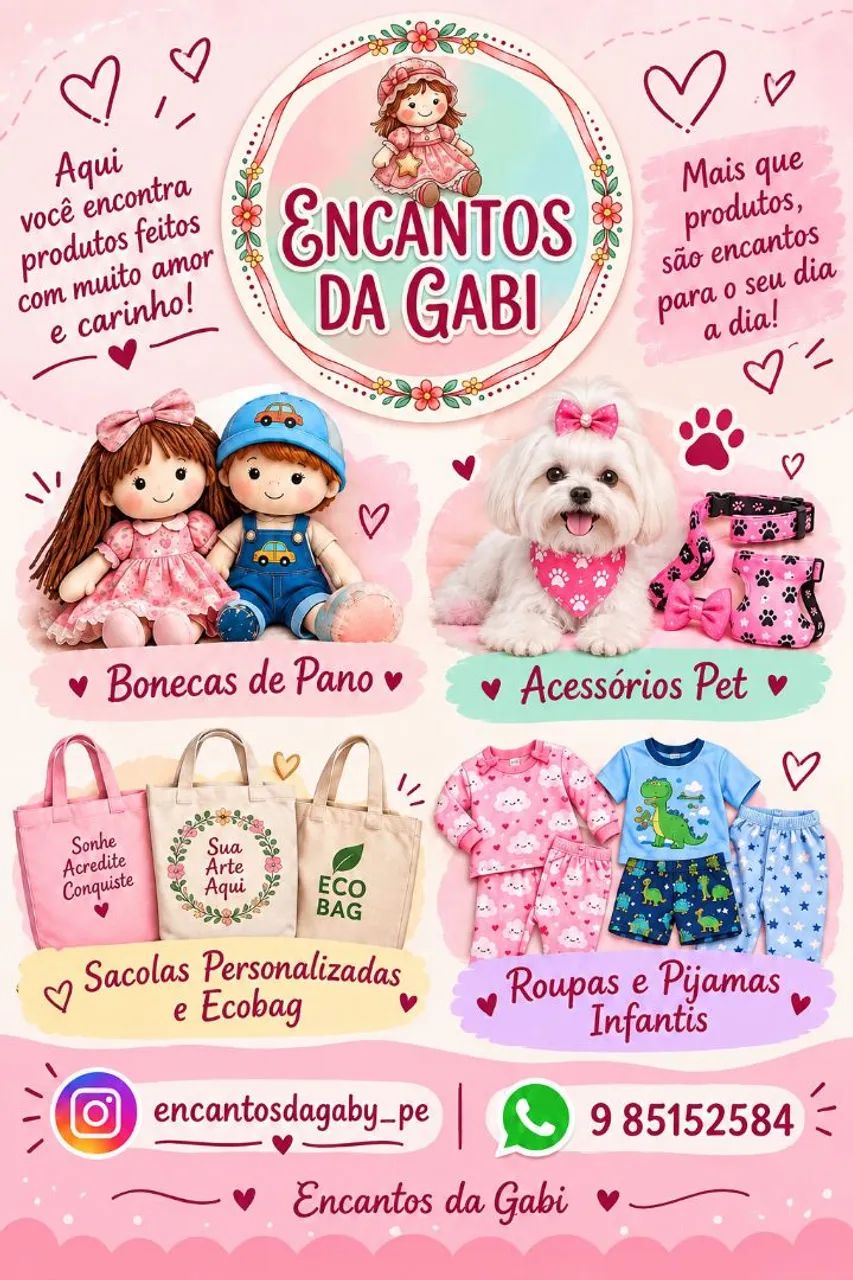 Roupas infantis e artesanato