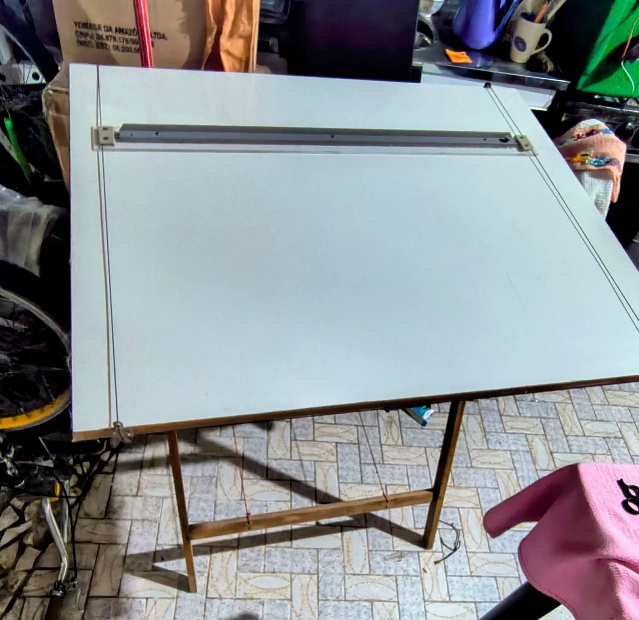 Mesa de desenho com régua e cavalete (Excelente estado) - Foto 3