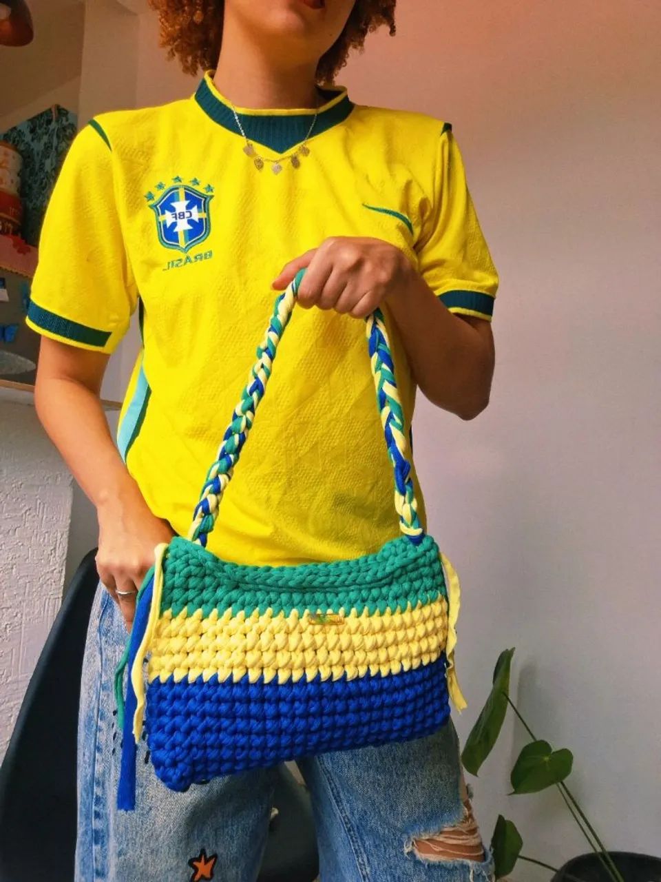 Bolsa do Brasil/ crochê da Copa  - Foto 4