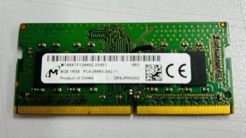 Memória RAM SODIMM DDR4 de 8 GB da Micron