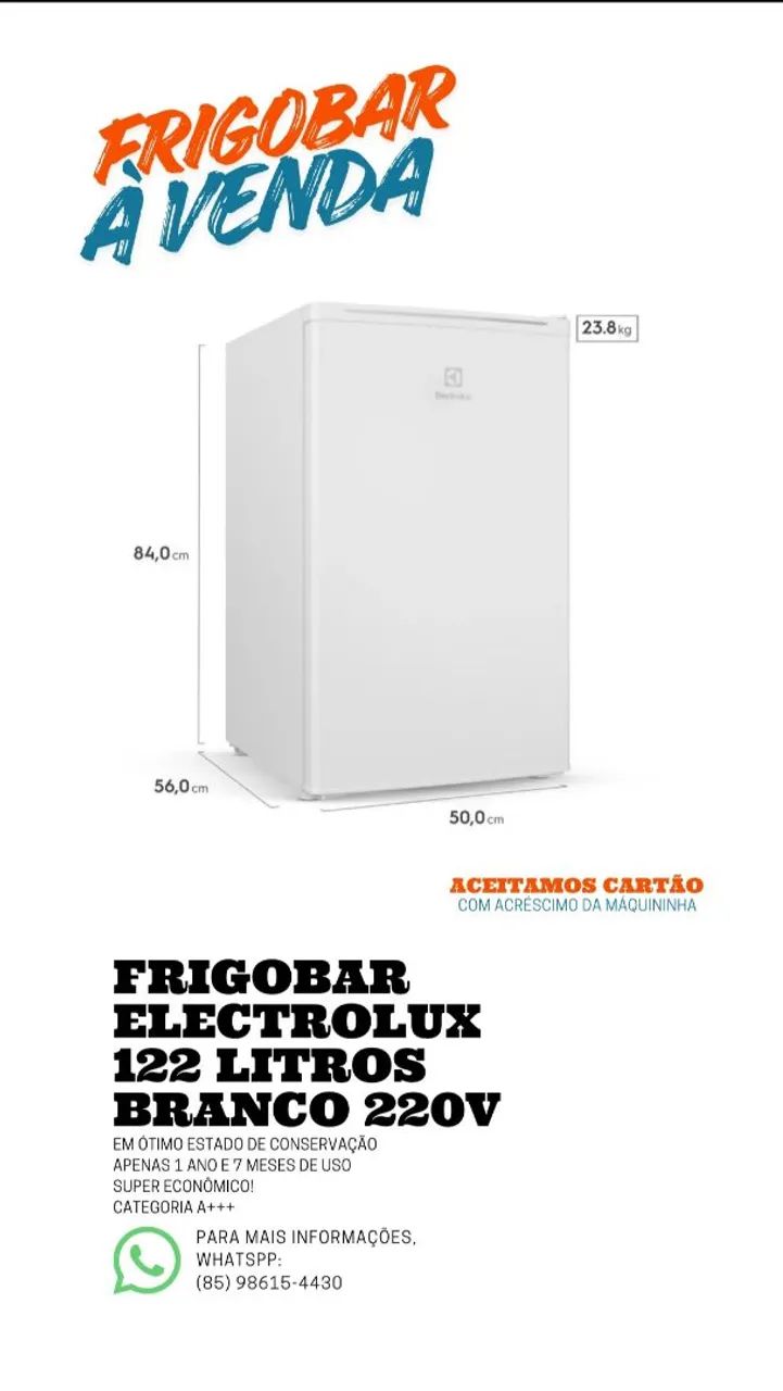 FRIGOBAR ELECTROLUX 122 L BRANCO  - Foto 2